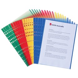 MARBIG COLOURED SHEET Protector A4 Assorted Pk20