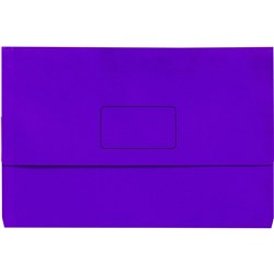 Marbig Slimpick Document Wallet Foolscap Manilla 30mm Gusset Purple Pack Of 10