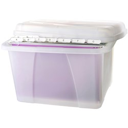 Crystalfile Enviro Porta Box 32L With 10 Suspension Files Clear