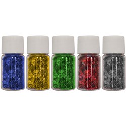 RAINBOW GLITTER VIAL 3GM Assorted PK12 3gram Vials