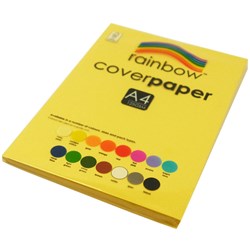 Rainbow Cover Paper A4 125gsm Sunlight Yellow 100 sheet