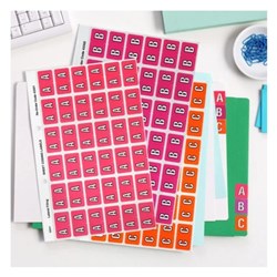 AVERY ALPHABET CODING LABEL A Side Tab 25x38mm Pink PK180