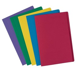 Manilla Folders Coloured F Cap Assorted Pack of 10
