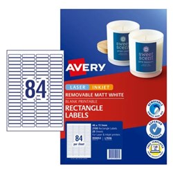 AVERY L7656 MEDIA LASER LABELS 35mm Slide Rem 84 Sht 46x11.11 PACK 2100 Labels