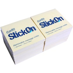 STICK ON NOTES 76x76mm 100Shts Yellow each