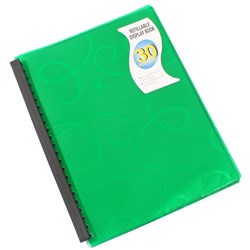 DISPLAY BOOK A4 REF JEWELL GREEN 30PKT