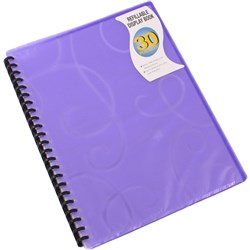 DISPLAY BOOK A4 REF JEWELL PURPLE 30PKT