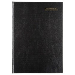 Cumberland Classic Diary A4 2 Days To A Page Black Black