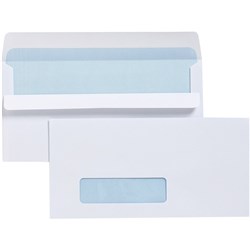 CUMBERLAND WINDOWFACE ENVELOPE DL 110x220 SelfSeal Sec 80gsm Box of 500