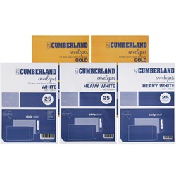 Cumberland Plain Envelope Pocket C5 162 x 229mm Strip Seal White Pack Of 25
