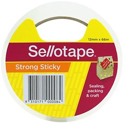 Sellotape Sticky Tape 12mmx66m Clear Pack of 12