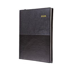 Collins Vanessa Diary A4 2 Days to a Page Black