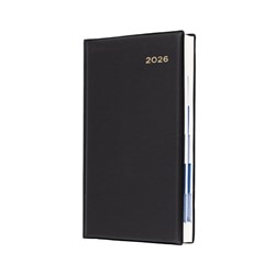 COLLINS BELMONT DESK DIARY Day To Page Octavo Black