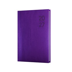 DEBDEN SILHOUETTE DIARY B7R Week To View Purple