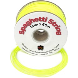EC SPAGHETTI STRING 1mm X 60mt Fluro Yellow