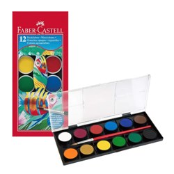Faber-Castell Paint Tablets Watercolour Paint Tablets 12 colours