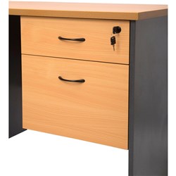 Rapidline Rapid Worker Fixed Pedestal 1 Drawer 1 File 465Wx 447Dx454mmH Beech/Ironstone