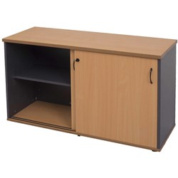 Rapidline Credenza Sliding Doors 1200W x 450D x 730mmH Beech and Ironstone