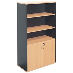 Rapidline Rapid Worker Half/D Lockable Wall Unit 900W x 450D x 1800mmH Beech And Ironstone