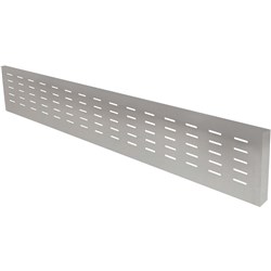 Rapid Modesty Panel 1590mmWx300mmHx20mmT Silver Grey Perforated Steel