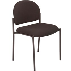 Rapidline V100 Visitor Chair Chrome Sled Base Padded Fabric Seat and Back