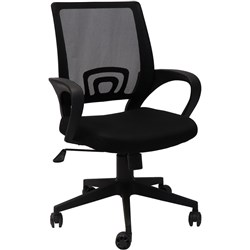 Rapidline Vesta Office Chair Medium Mesh Back with Arms Black