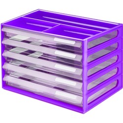 Italplast A4 Document Cabinet Grape 5 drawer