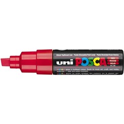 Uni Posca Paint Marker PC-8K Broad 8mm Chisel Tip Red