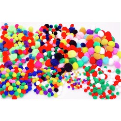 JASART POM POMS Assorted Colours 38mm  Pk100
