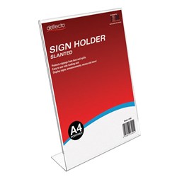 Deflecto Sign Menu Holder Slanted A4 Portrait