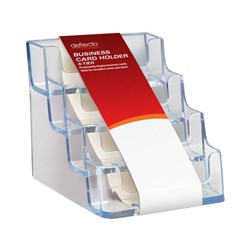 Deflect-O Business Card Holder 4 Tiers Landscape