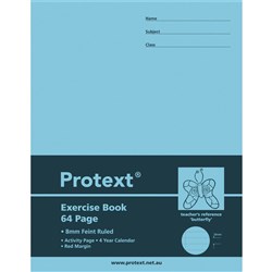 PROTEXT EXRCISE BOOK 225X175MM 8mm Ruled 64pgs, Butterfly Pack 10