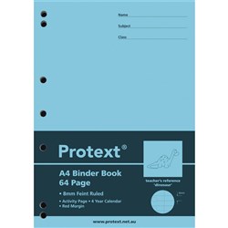 PROTEXT BINDER BOOK A4 8mm Ruled 64pgs - Dinosaur Pack 20