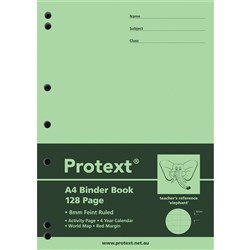PROTEXT BINDER BOOK A4 8mm Ruled 128pgs - Elephant
