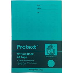 Protext Poly Writing Book 24mm Dotted Thirds 64pg - Ape Pack of 10