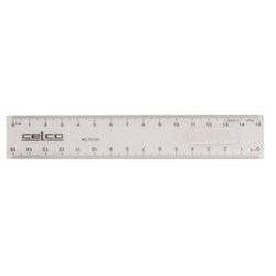RULER CELCO 15CM CLEAR PLASTIC TC101
