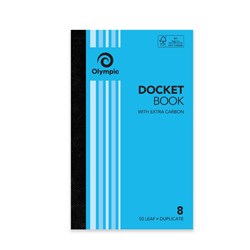 Olympic No 8 Carbon Book Docket Duplicate 200x125mm 50 Dockets