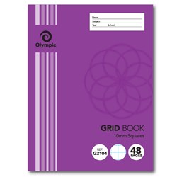 Olympic Grid Exercise Book G2104 225x175mm 10mm 48 Page