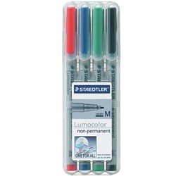 STAEDTLER 315 LUMOCOLOR PENS Non-Perm Med 1.0mm Wlt4