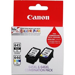 Canon PG645 CL646XL Ink Cartridge High Yield Twin Pack Black and Colour