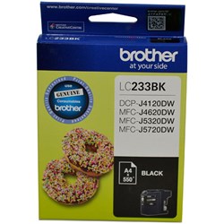 BROTHER LC233BK INK CARTRIDGE BLACK 550 PAGES
