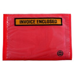 CUMBERLAND Invoice Enclosed Self Adhesive Red Bx1000