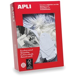 Apli 383 Strung Tickets 7x19mm White Box 1000