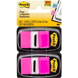 Post-It 680-BP2 Flags Twin Pack 25x43mm Bright Pink Pack