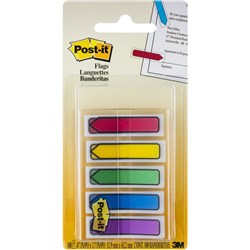 POST-IT 684-ARR1 ARROW FLAGS 12x43mm BlueGreenPurpRed&Yellw