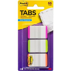 POST-IT DURABLE TABS Index & File White/Pink Green Orange