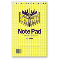 SPIRAX 563A NOTEBOOK 200 Page 200x127mm T/O EACH