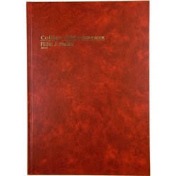 ACCOUNT BOOK HARD Cover A4 Feint Paged Red EACH