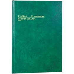 COLLINS ANALYSIS 61 SERIES A4 8 Money Column Green EACH