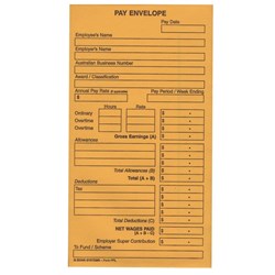 ZIONS PPL ENVELOPES Printed Pay 165X90mm Self Seal